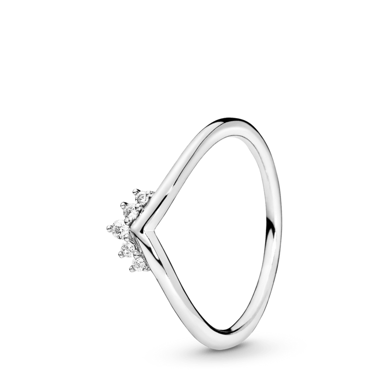 Anel Chevron Coroa Brilhante