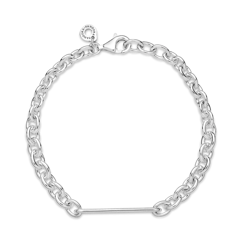 Pulseira de Elos com Barra Gravavel