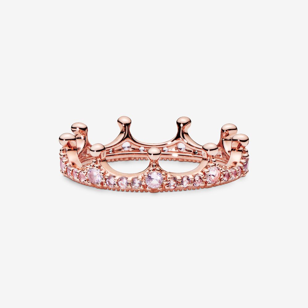 Anel Rose Coroa Da Princesa
