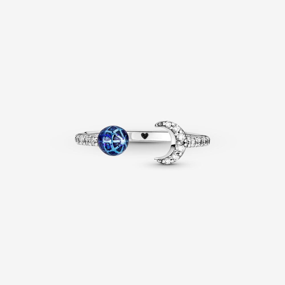 Anel Azul Terra e Lua