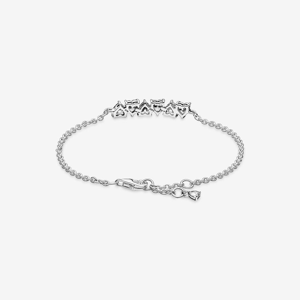 Pulseira de Corrente Corações Cintilantes