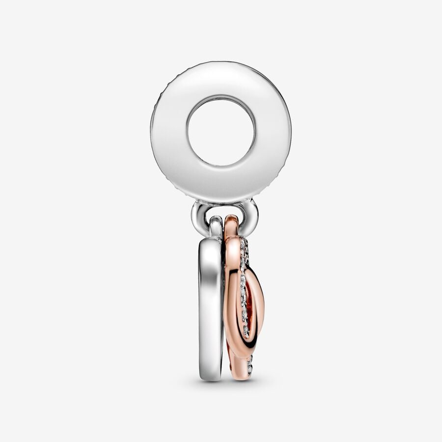 Charm Pendente Coração Infinito Cintilante