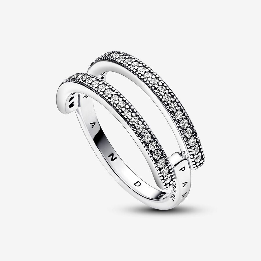 Anel Duplo Pavé Signature