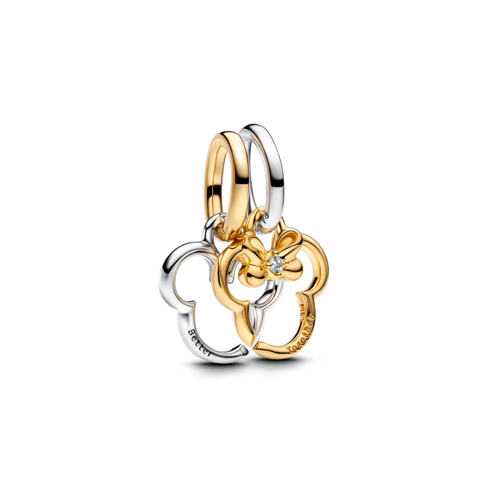 Charm Pendente Duplo Mickey e Minnie