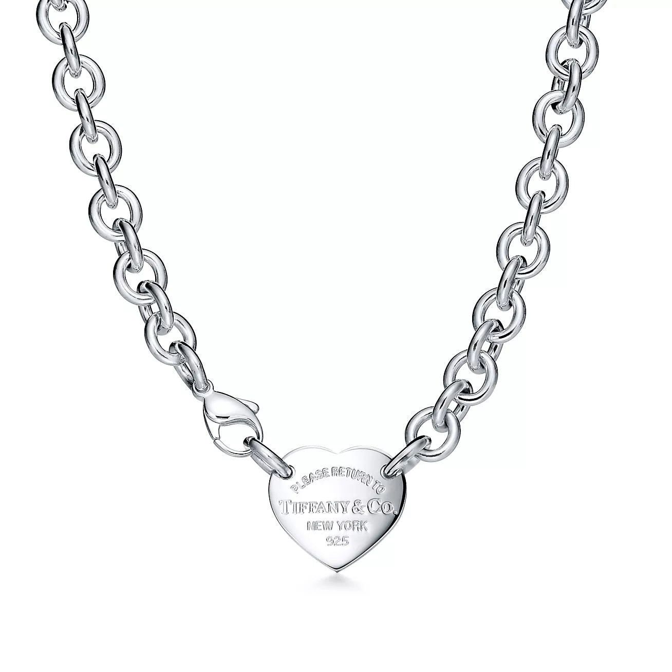 Colar Choker Link Tag Coração