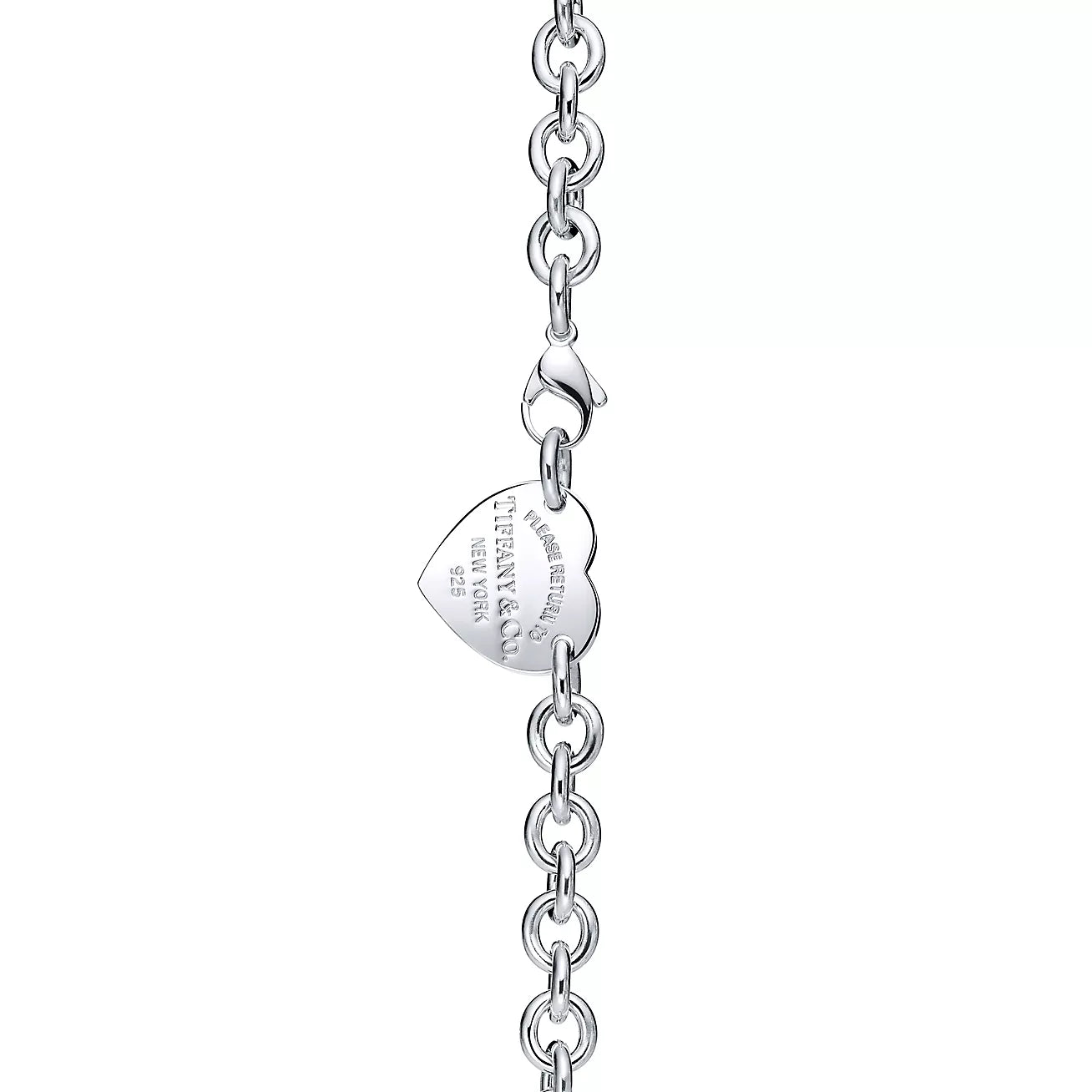 Colar Choker Link Tag Coração