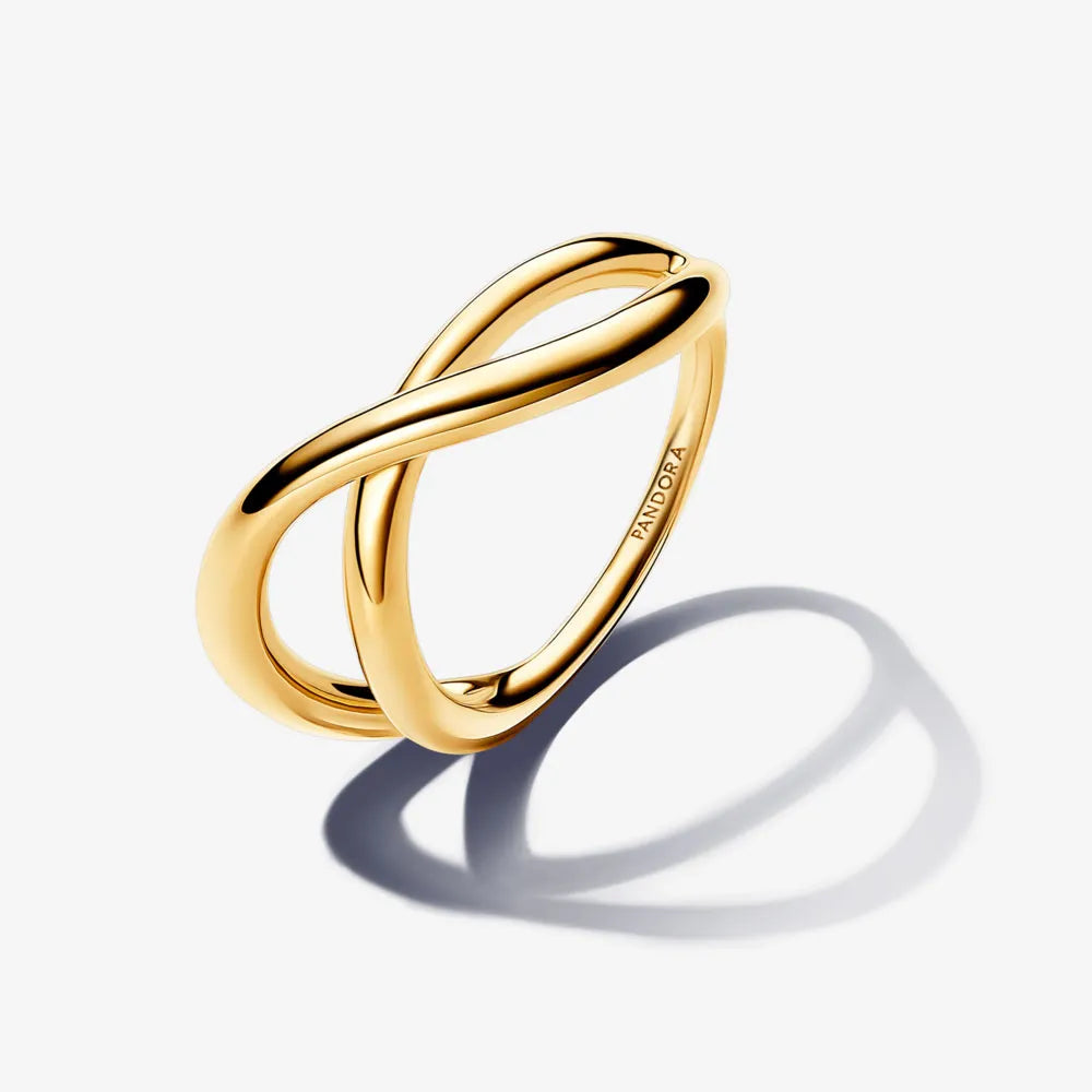 Anel Entrelaçado Dourado