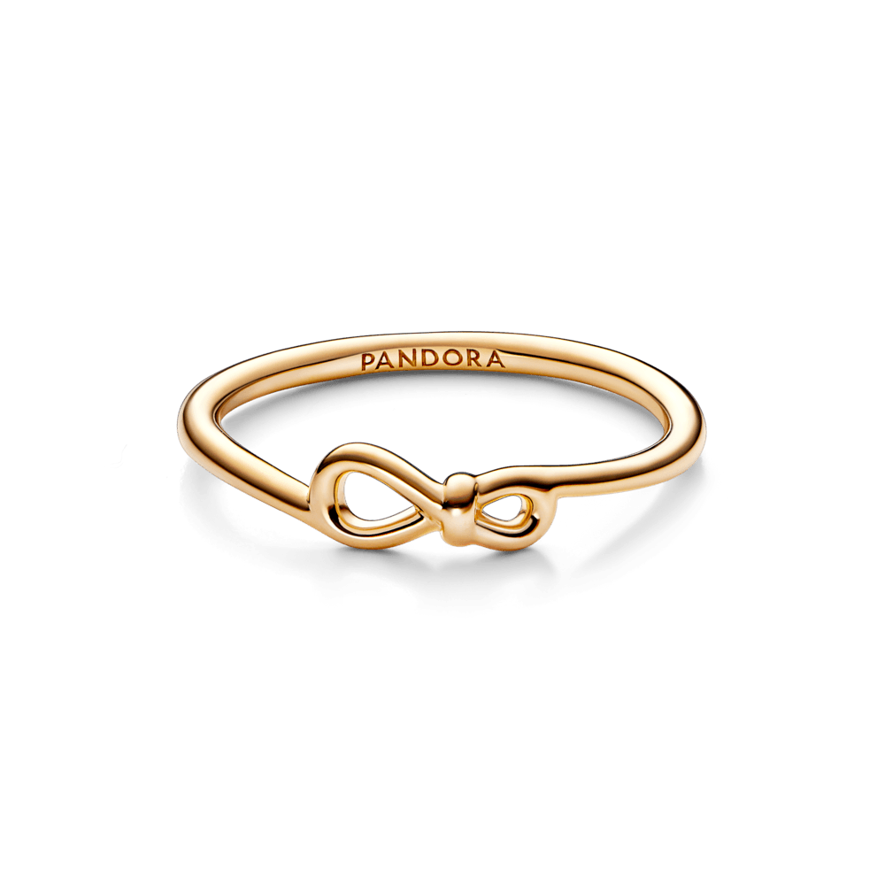 Anel Infinito Assimetrico Dourado