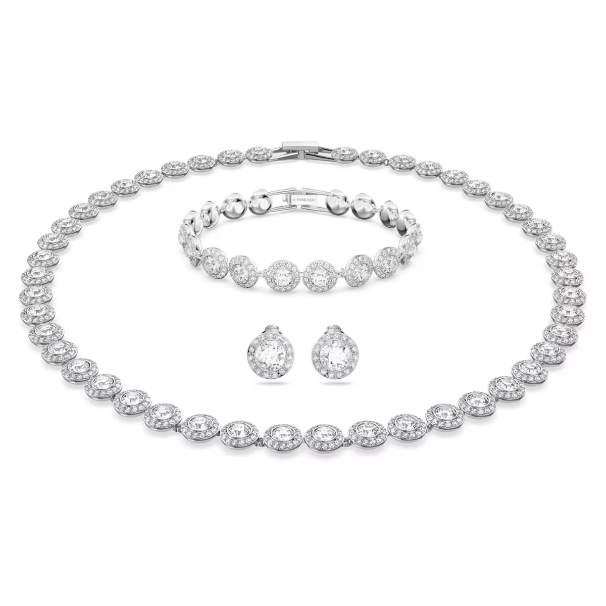 Conjunto Angelic All Around Branco - Prata 925