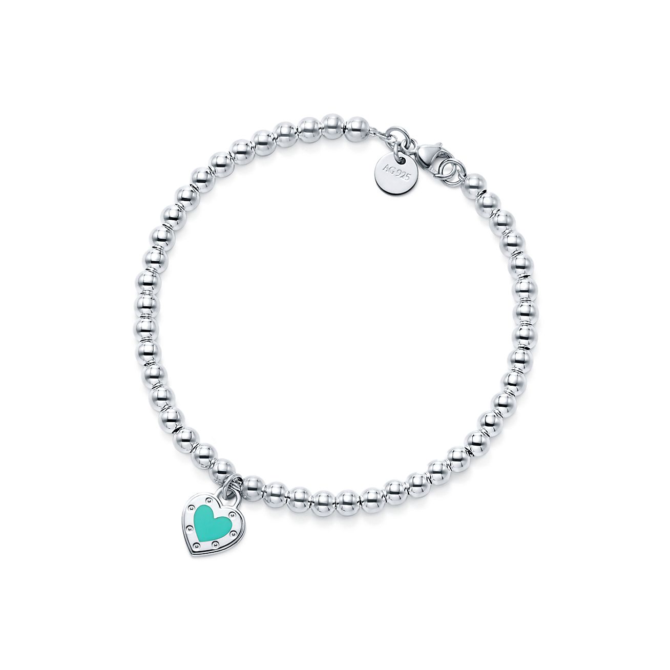 Pulseira de contas com coração Love