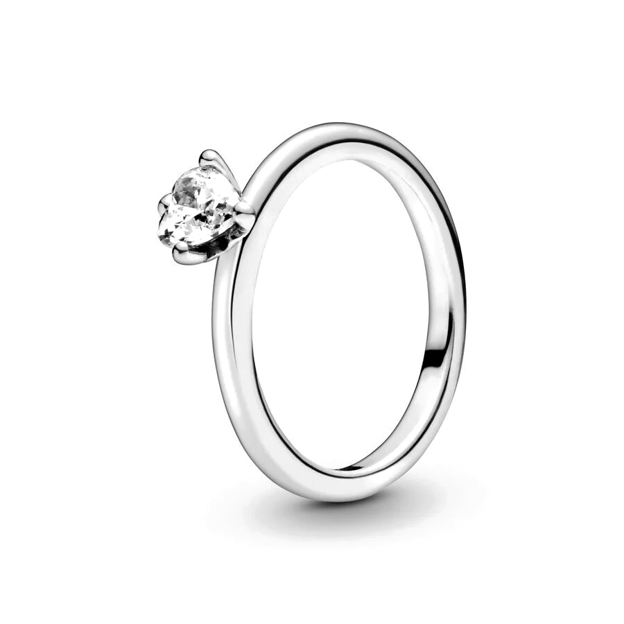 Anel - Clear Heart Solitaire
