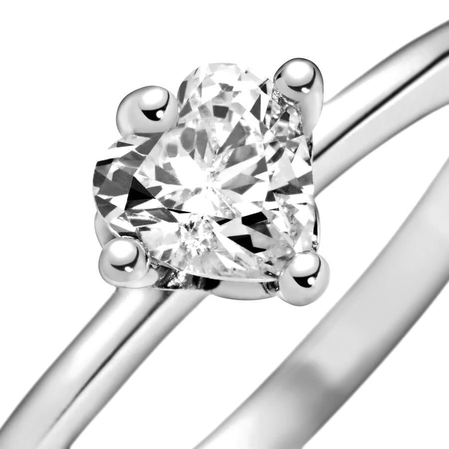 Anel - Clear Heart Solitaire
