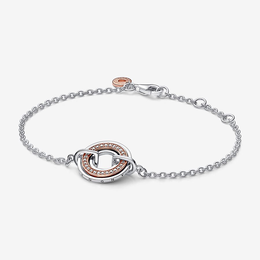 pulseira Dois Tons Pavé Gemstone