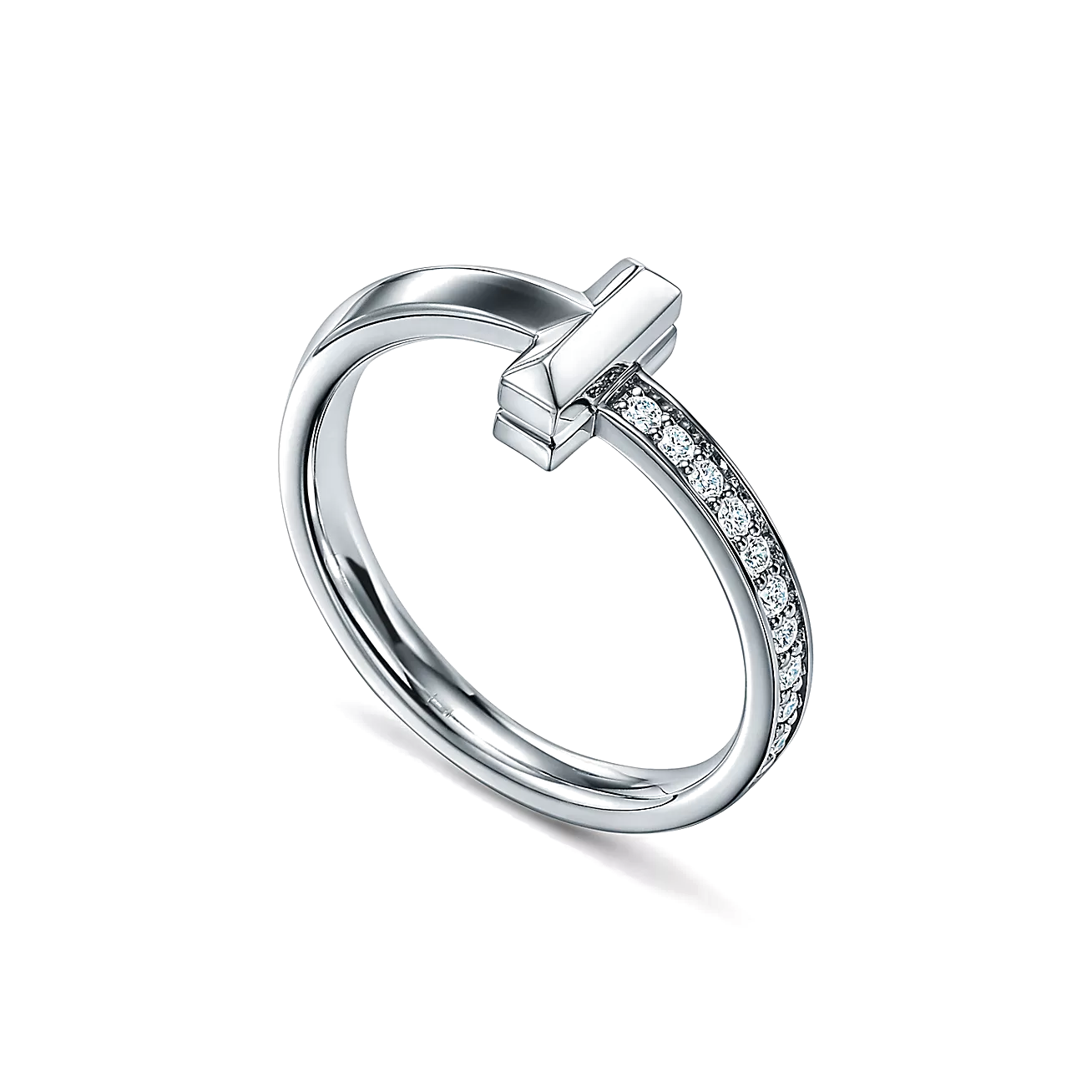 Anel - T1 Ring em Ouro Branco com Diamantes