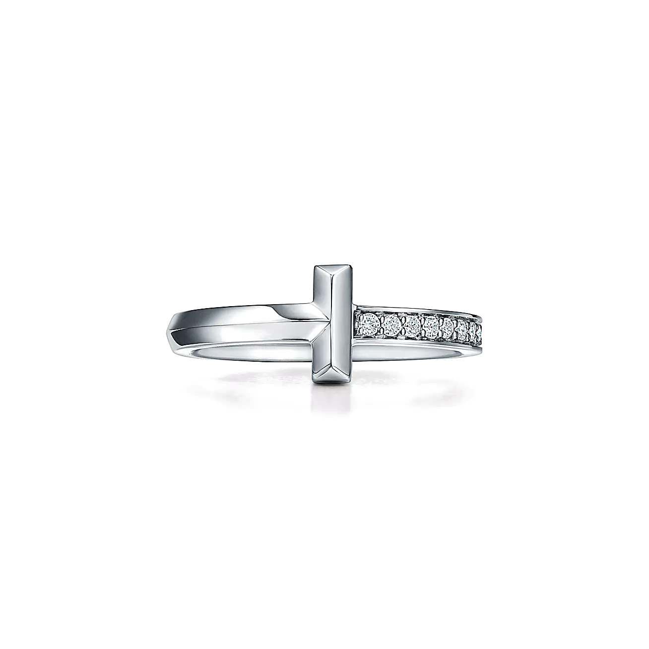 Anel - T1 Ring em Ouro Branco com Diamantes