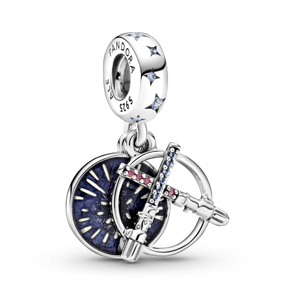 Charm Pendente Duplo De Sabre De Luz [ENCOMENDA]
