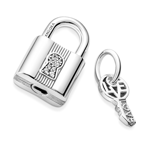 Charm Pendente Cadeado E Chave [ENCOMENDA]