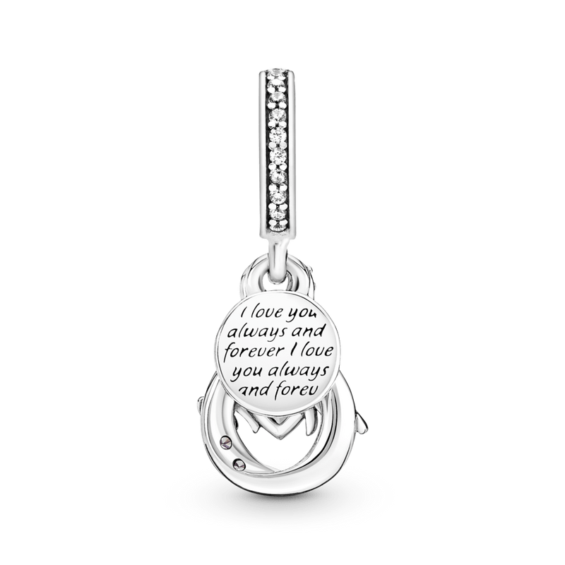 Charm Pendente Duplo Pave Mamae Infinito [ENCOMENDA]