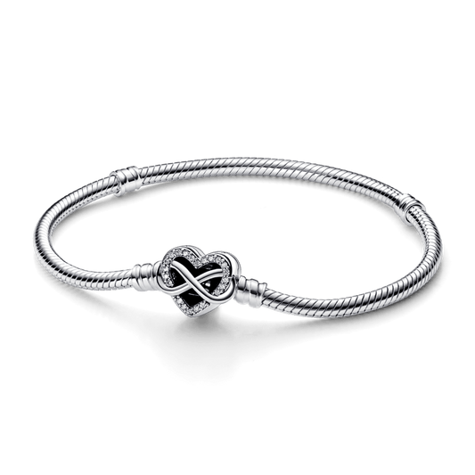 Bracelete - Coração Infinito Brilhante