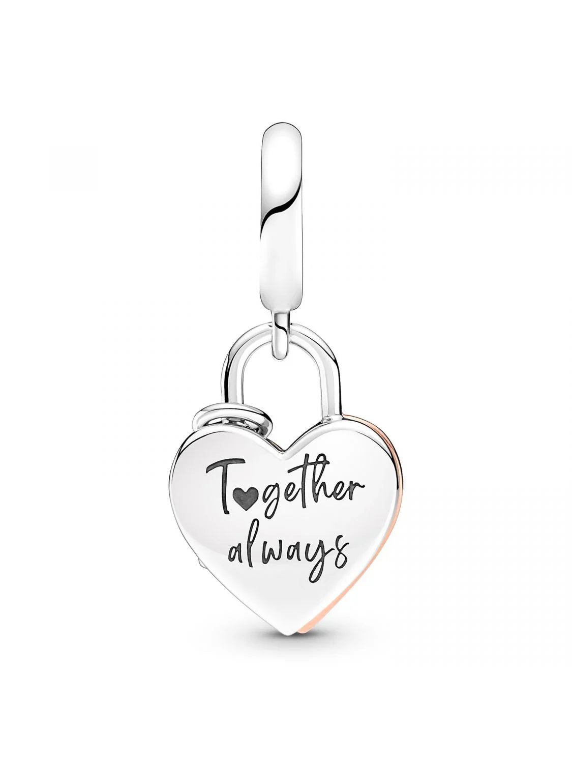 Charm Pendente Duplo Cadeado De Coracao [ENCOMENDA]