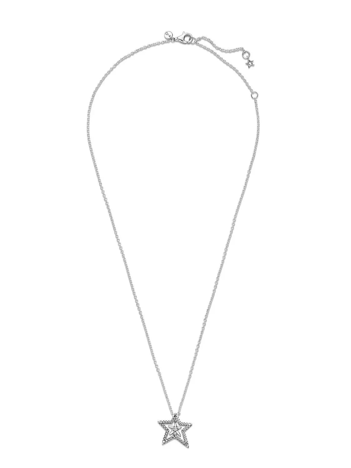 Colar Estrela Assimetrica em Pave [ENCOMENDA]