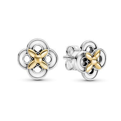 Brinco Flor em Dois Tons [ENCOMENDA]
