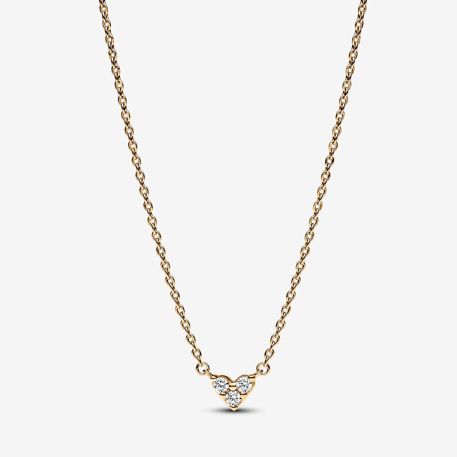 Colar Collier Coração de Pedra Tripla [ENCOMENDA]