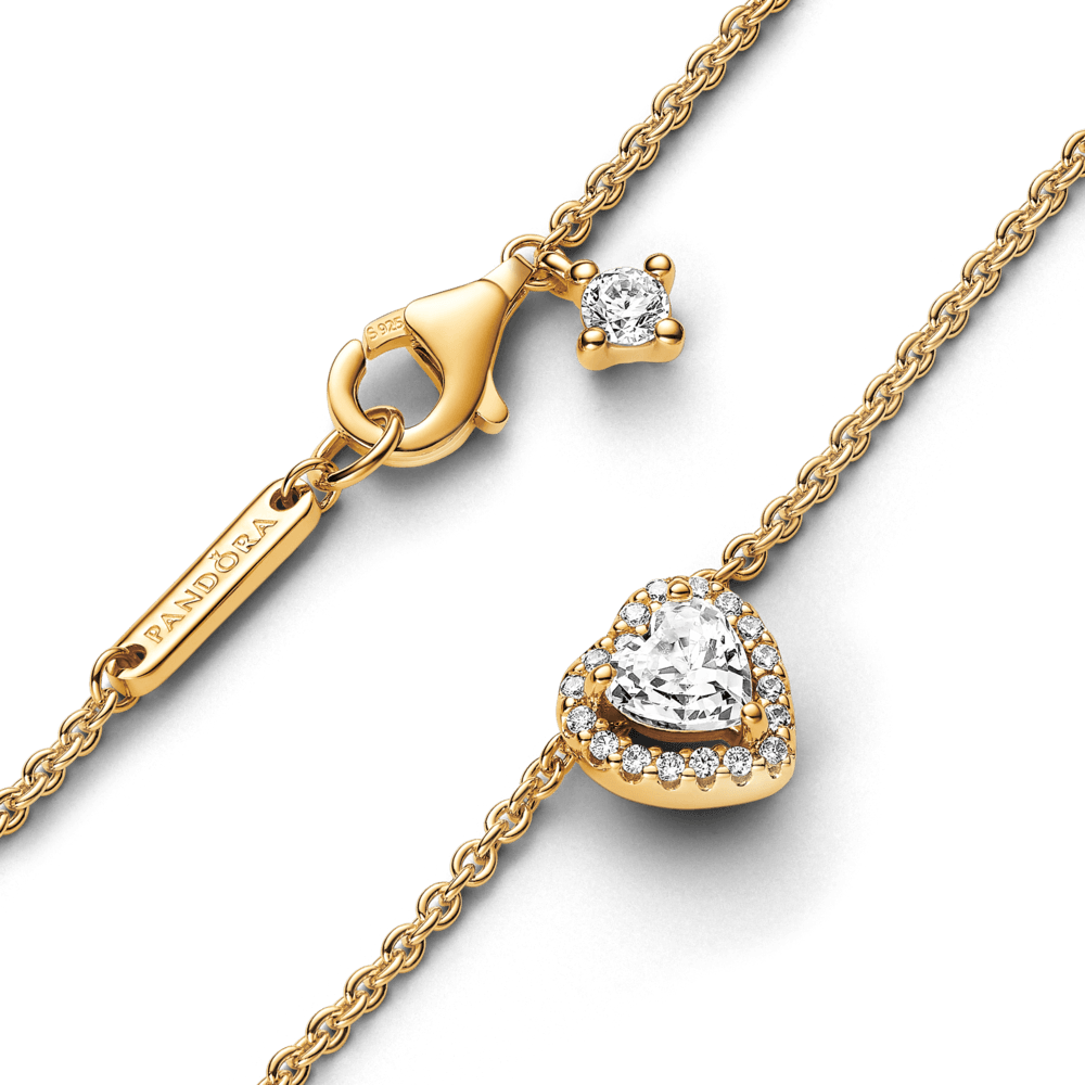 Colar Coração Cintilante Dourado [ENCOMENDA]
