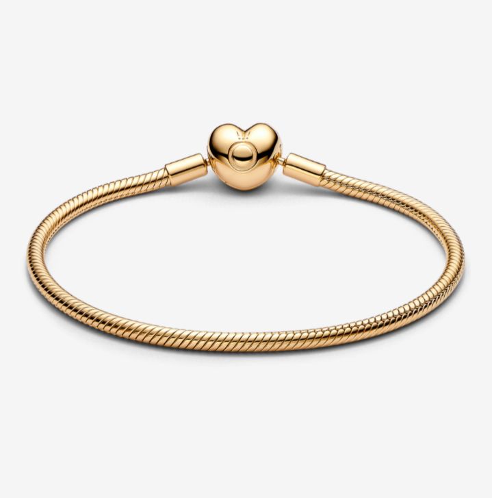 Pulseira fecho de coração dourada [ENCOMENDA]