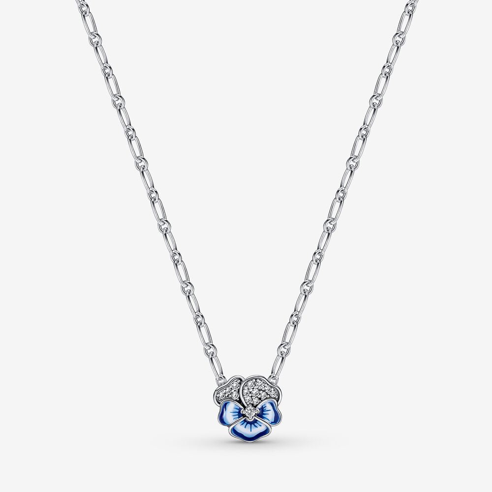 Colar Amor-Perfeito Azul [ENCOMENDA]