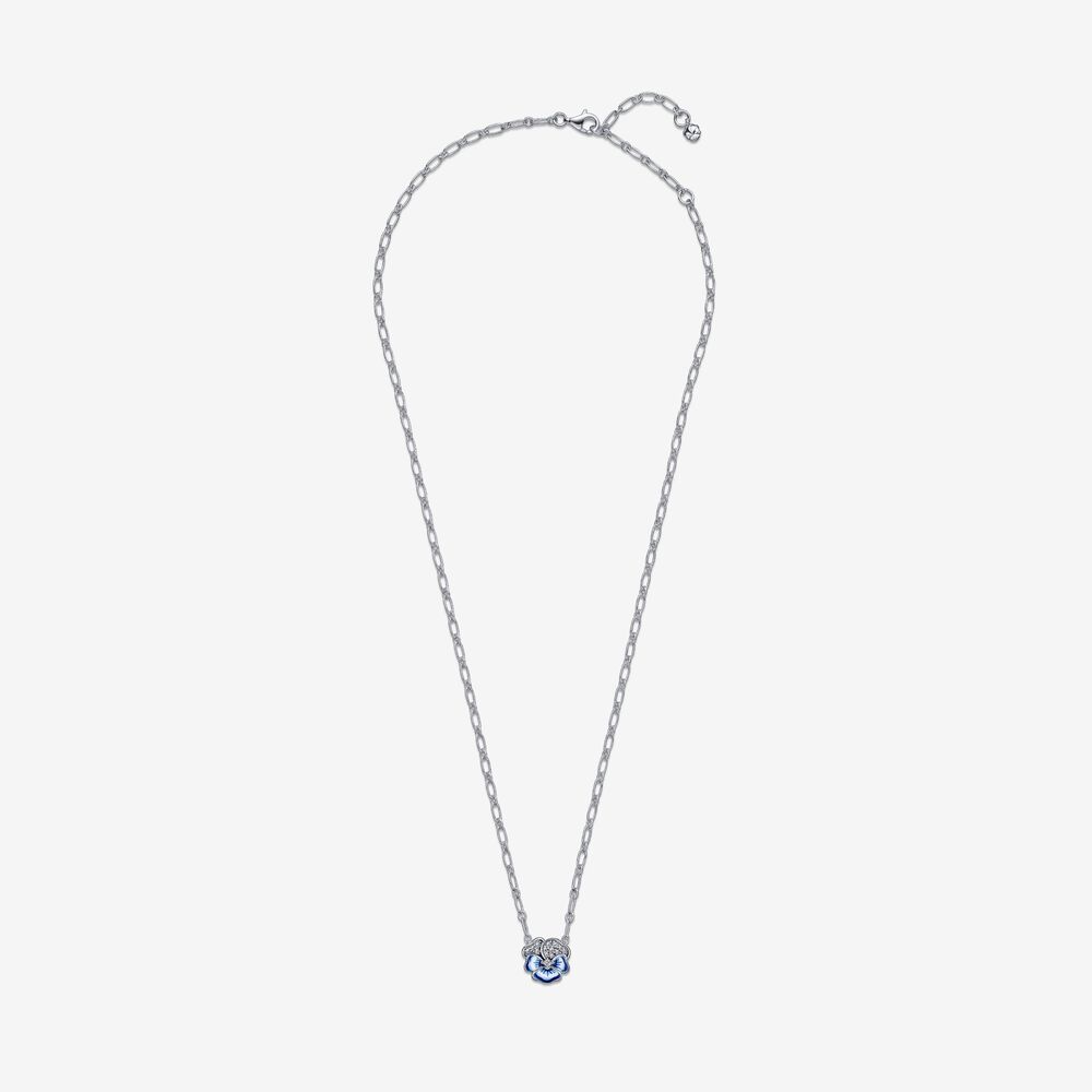 Colar Amor-Perfeito Azul [ENCOMENDA]