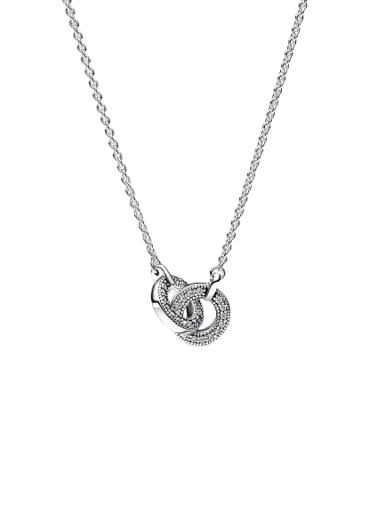 Pandora Signature Intertwined Pavé Pendant Necklace