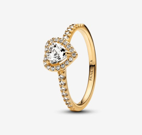 Anel Coração Cintilante Dourado [ENCOMENDA]