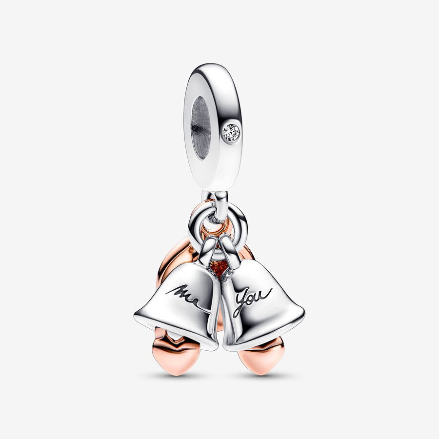 Charm Sinos de casamento de dois tons [ENCOMENDA]
