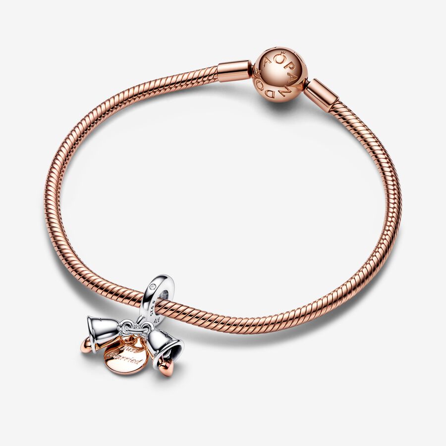 Charm Sinos de casamento de dois tons [ENCOMENDA]
