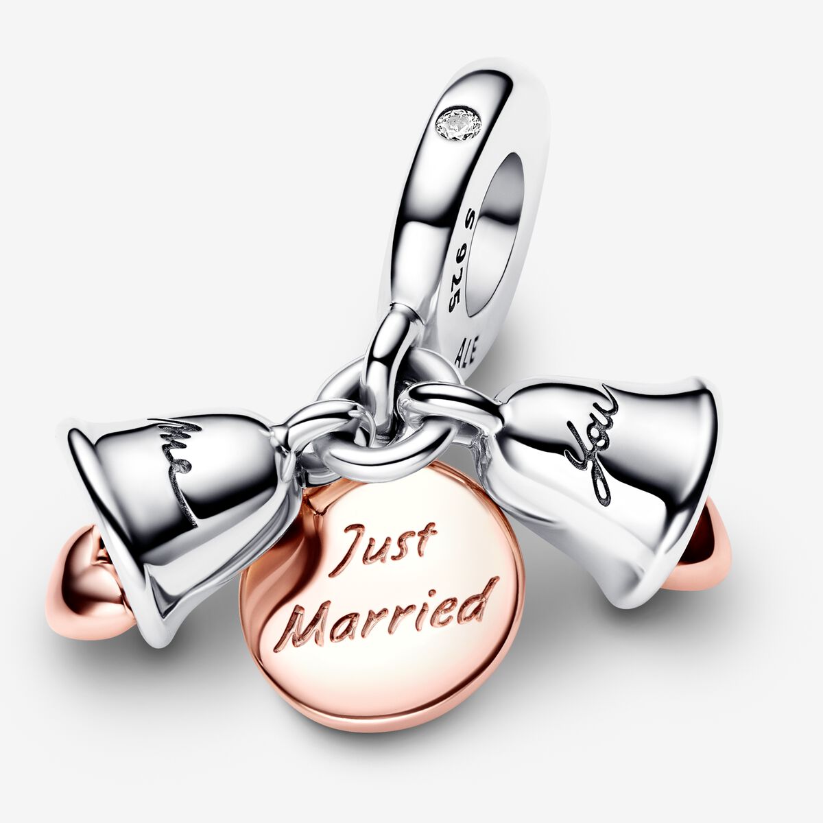 Charm Sinos de casamento de dois tons [ENCOMENDA]