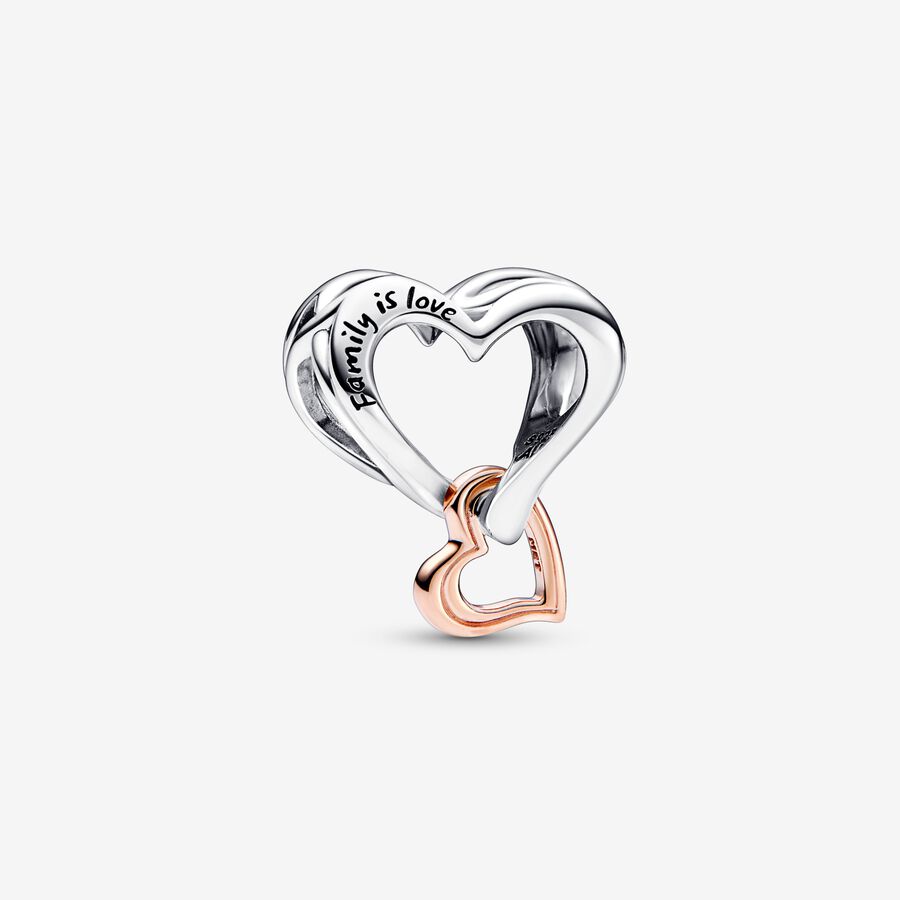 Charm Coração Infinito vazado de dois tons [ENCOMENDA]