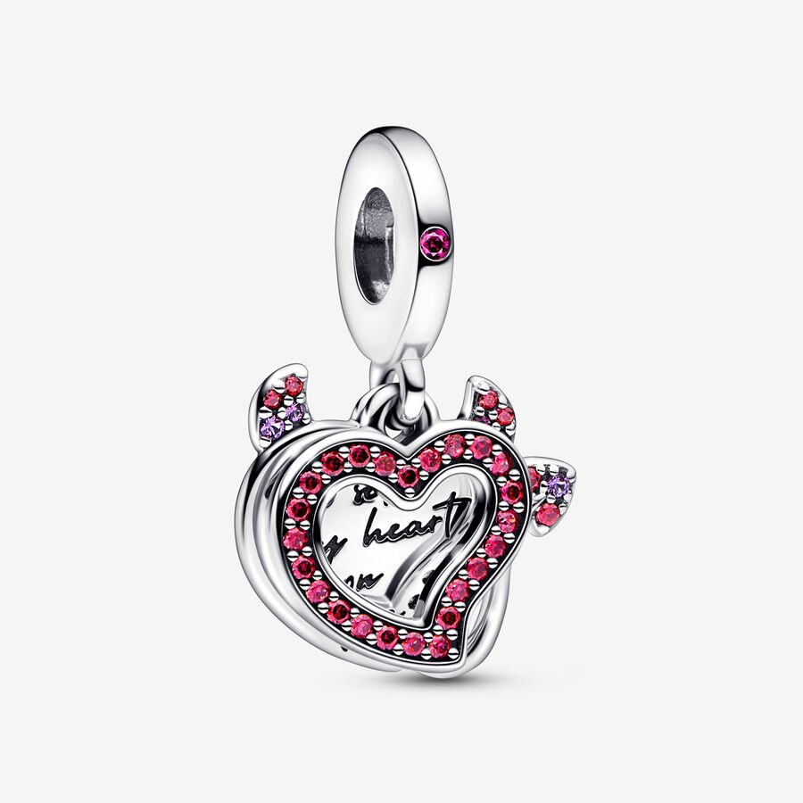 Charm Pendente Duplo Coração do Devil [ENCOMENDA]