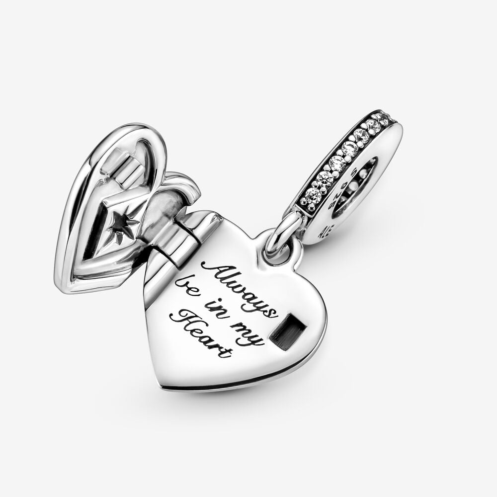 Charm Medalhão de Coração Aberto [ENCOMENDA]