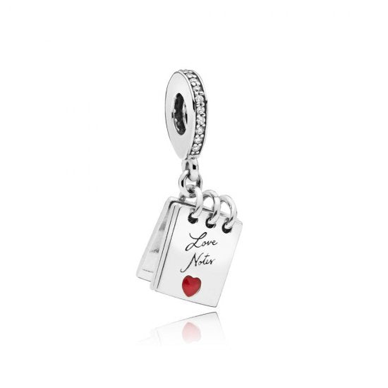 Charm Notas de amor coração vermelho [ENCOMENDA]