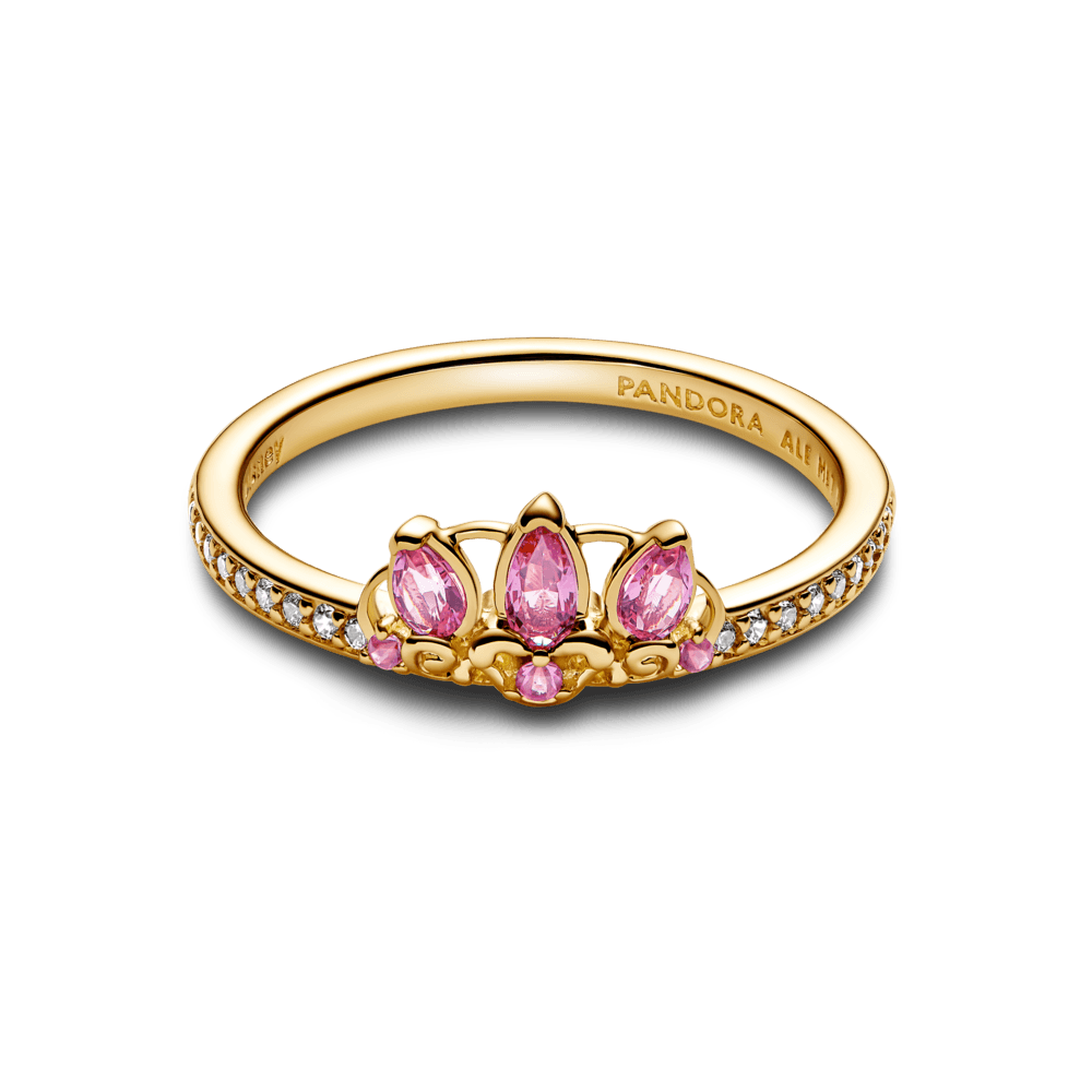 Anel Disney Tiara Da Rapunzel Dourado [ENCOMENDA]