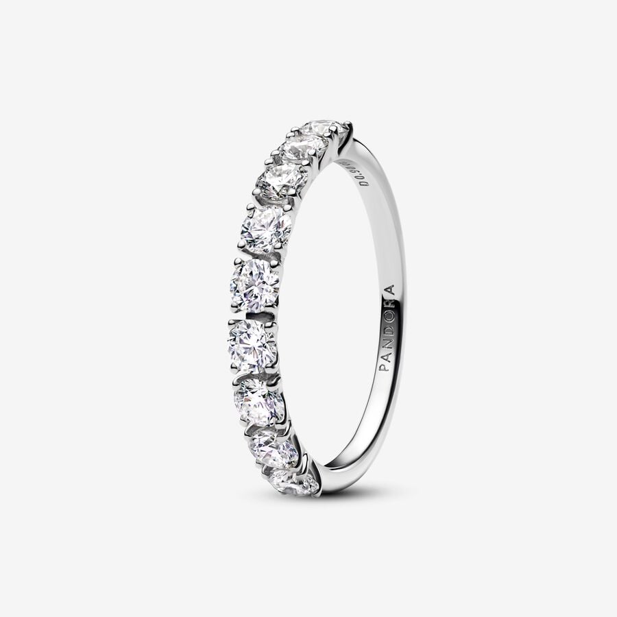 Anel de Banda Radiante com Moissanite [ENCOMENDA]