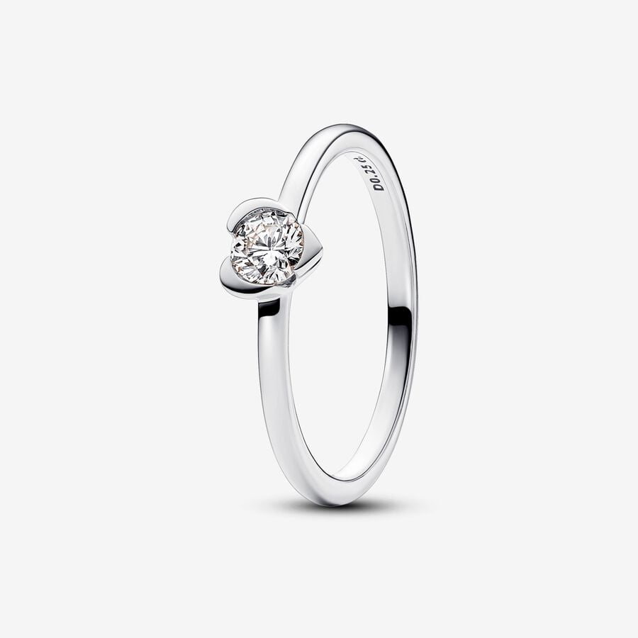 Anel de Coração com Moissanite [ENCOMENDA]