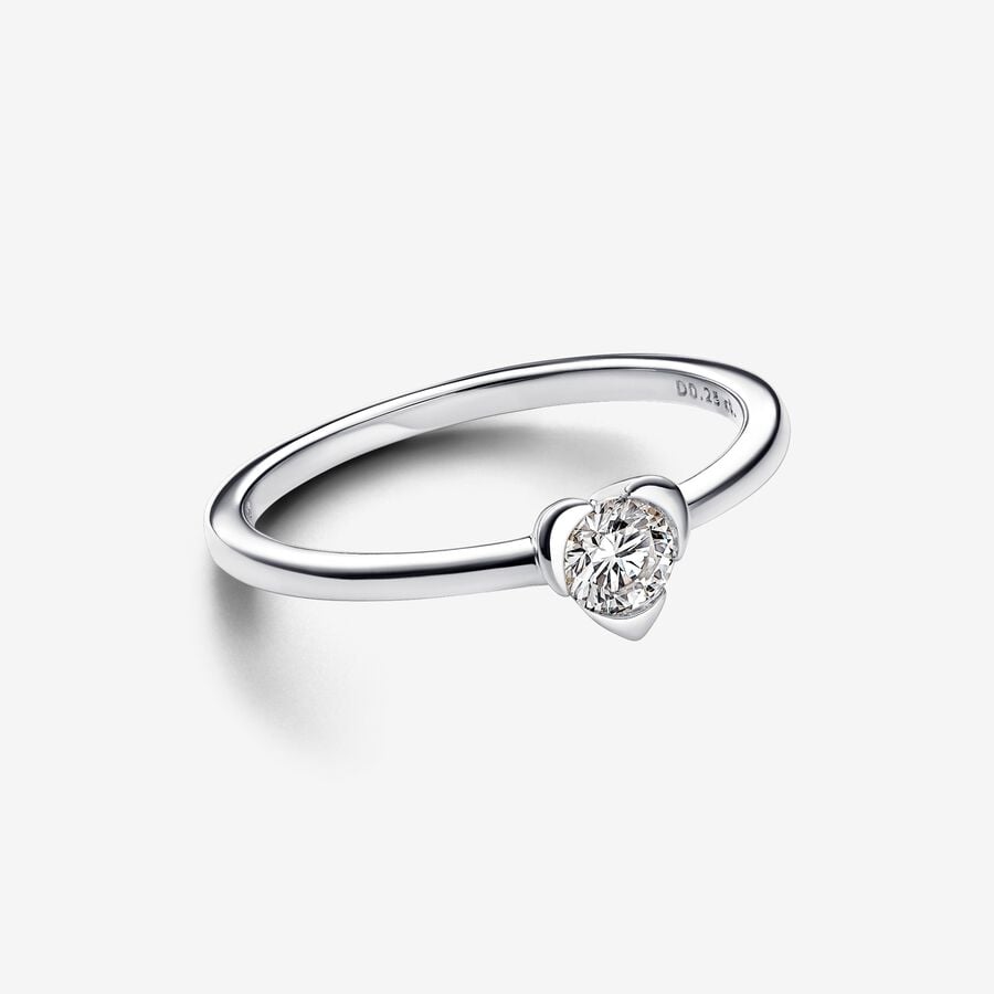 Anel de Coração com Moissanite [ENCOMENDA]
