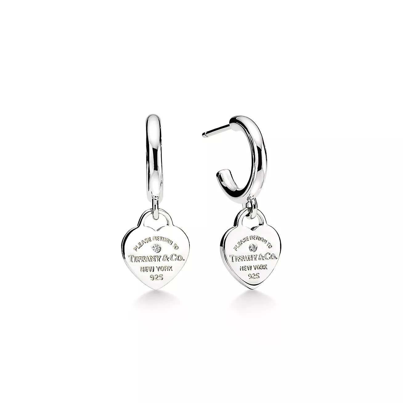 Brincos Hoop Corações com Brilhantes [ENCOMENDA]