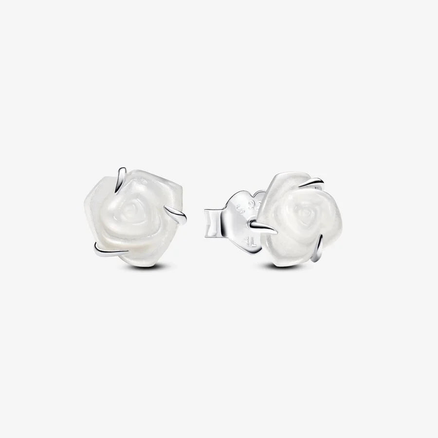 Brincos Rosa Branca [ENCOMENDA]