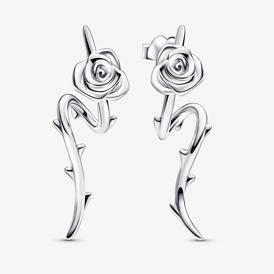 Brincos Rosa em Flor Curvos [ENCOMENDA]