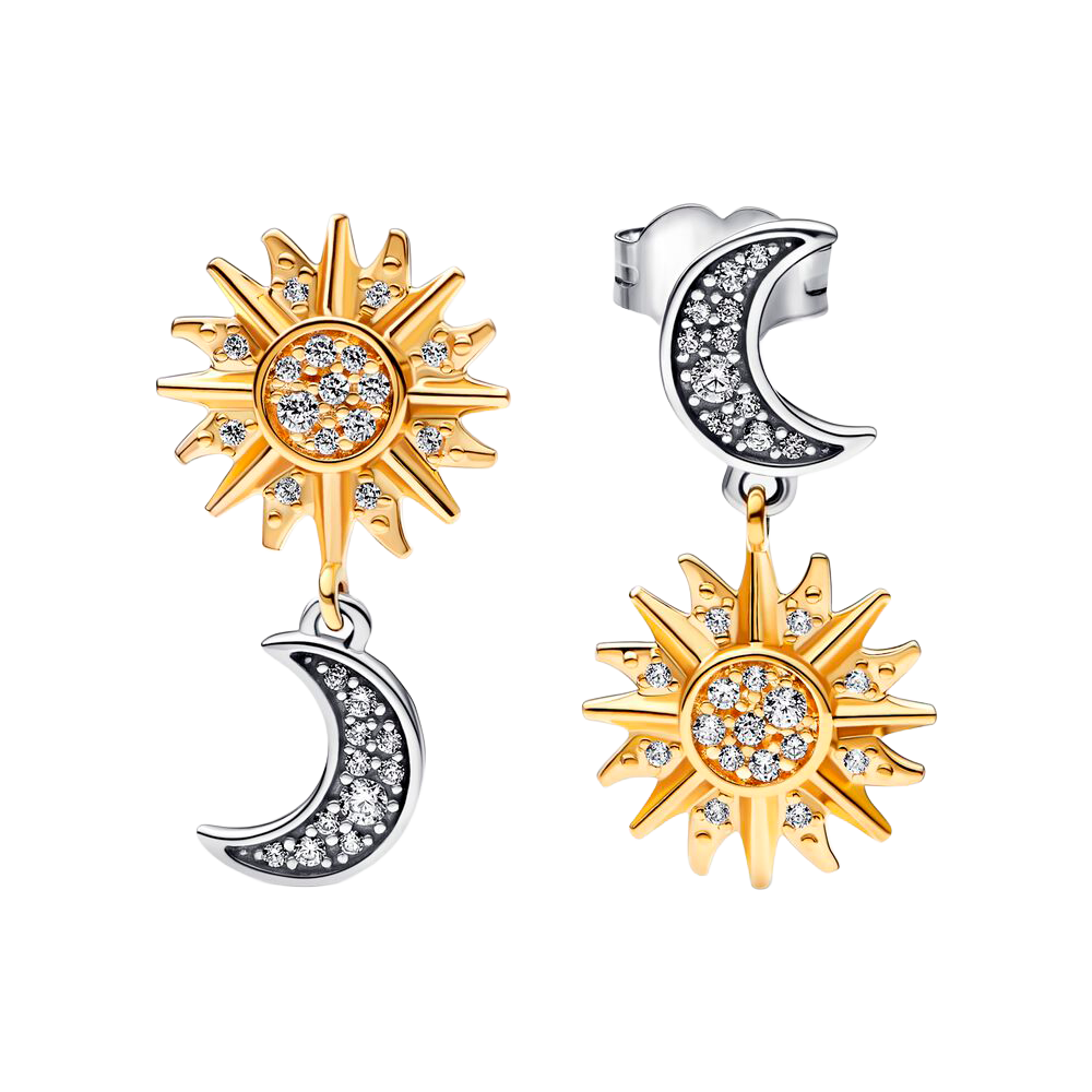 Brincos Sol e Lua Invertido [ENCOMENDA]