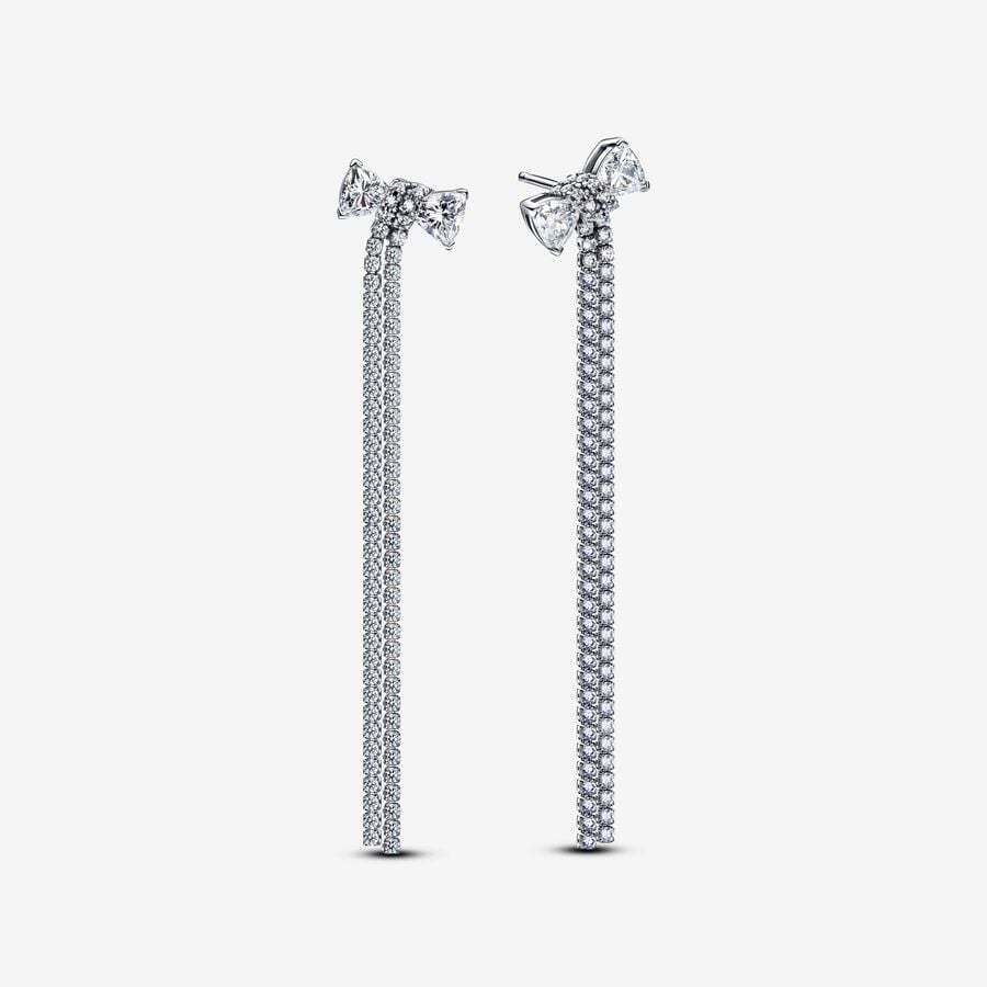 Brincos de Gota com Laço Pavé [ENCOMENDA]