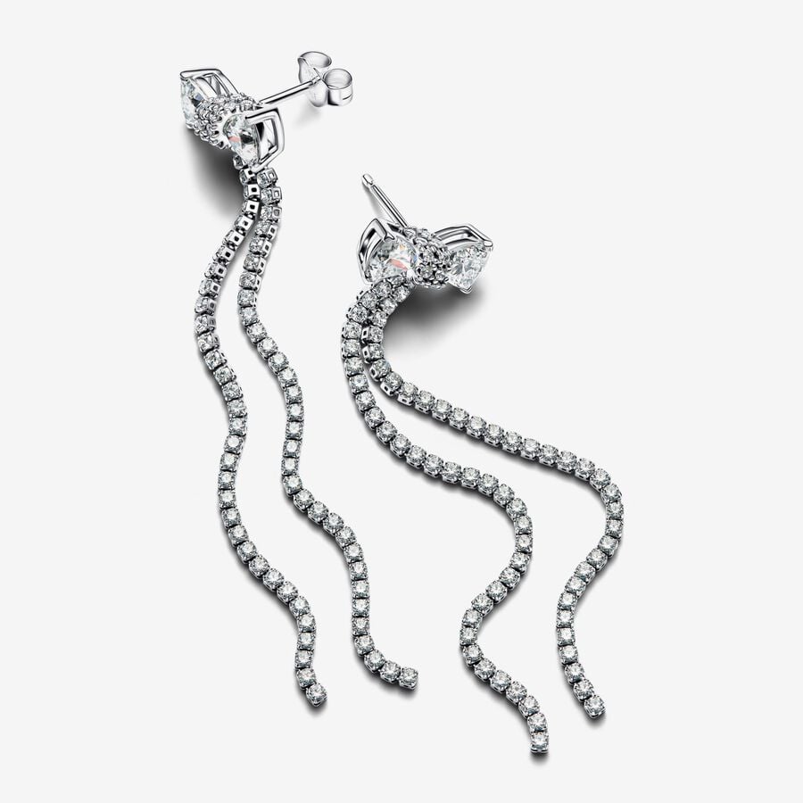 Brincos de Gota com Laço Pavé [ENCOMENDA]